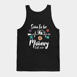 Soon To Be Mommy Est 2021 mom Tank Top